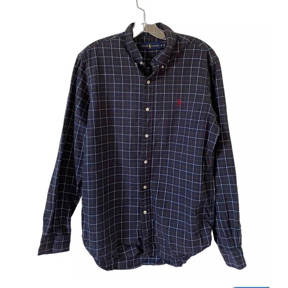 Mens XL plaid Ralph Lauren classic pony collared